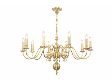 ROTTERDAM 10 ARMED CHANDELIER - Brass chandelier by Patinas Lighting - view 2